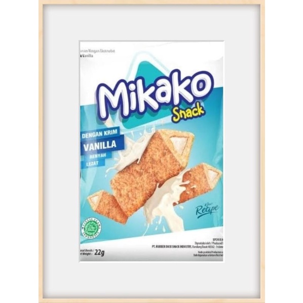 NEW PRODUK!!  MIKAKO SNACK PIRAMID STRAW | COKLAT | VANILA 30 GR