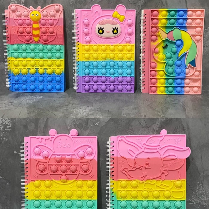 

Jurnal Note Book Pop It Rainbow