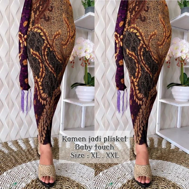 Kamen jadi plisket set selendang | rok batik | kamen jadi bali