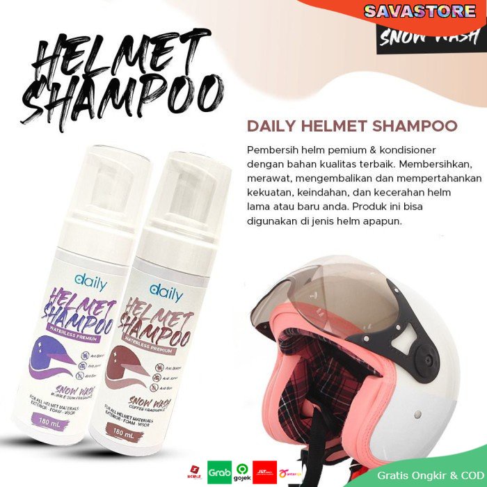 Daily Helmet Sampo Snow Wash - Shampoo Helm 3in1 (Batok, Busa, Kaca) &amp; Pembersih Multifungsi &amp; Multipurpose