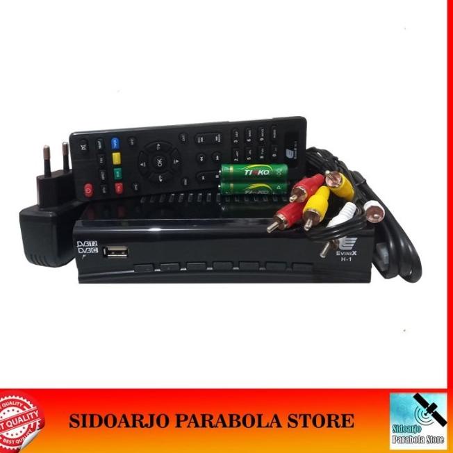 Set Top Box STB Evinix H-1 DVB-T2 UHF Digital Support Internet - EVERCOSS AV