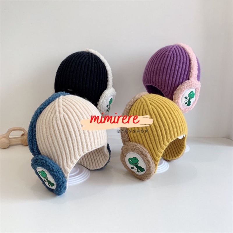 Topi Kupluk Bayi Anak Rajut | Topi Rajut Kupluk Tutup Telinga Winter Salju