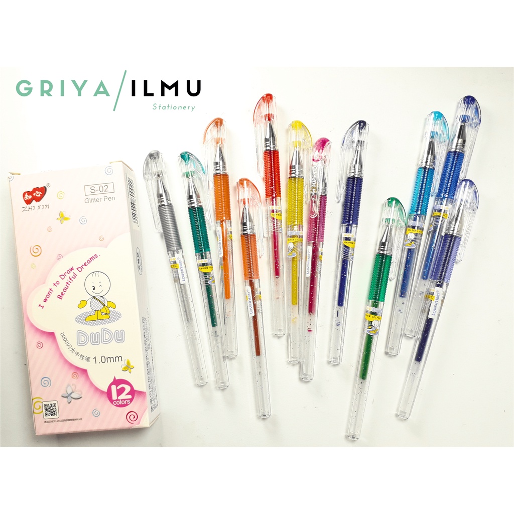 

Glitter Pen Dudu ZHIXIN S-02 12 Colours 1.0mm (024086)