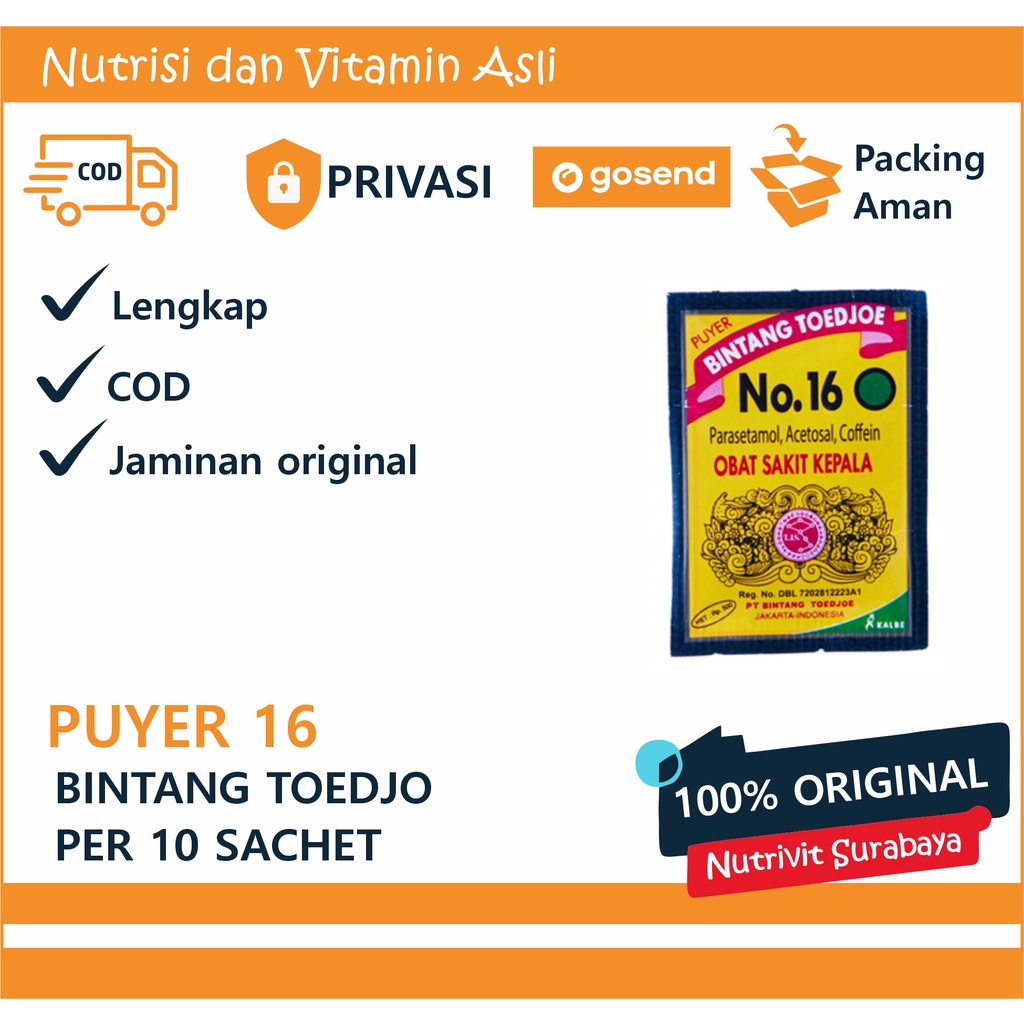 Puyer Bintang Toedjoe No 16 ISI 10 SACHET