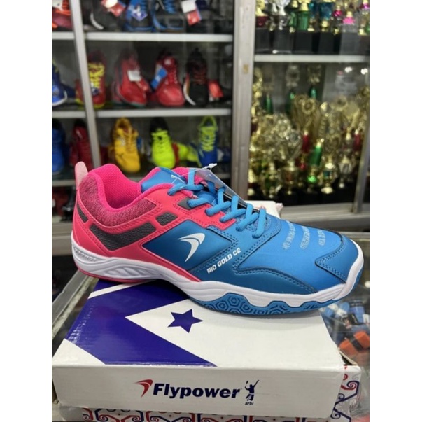 Sepatu badminton Flypower Rio gold c2