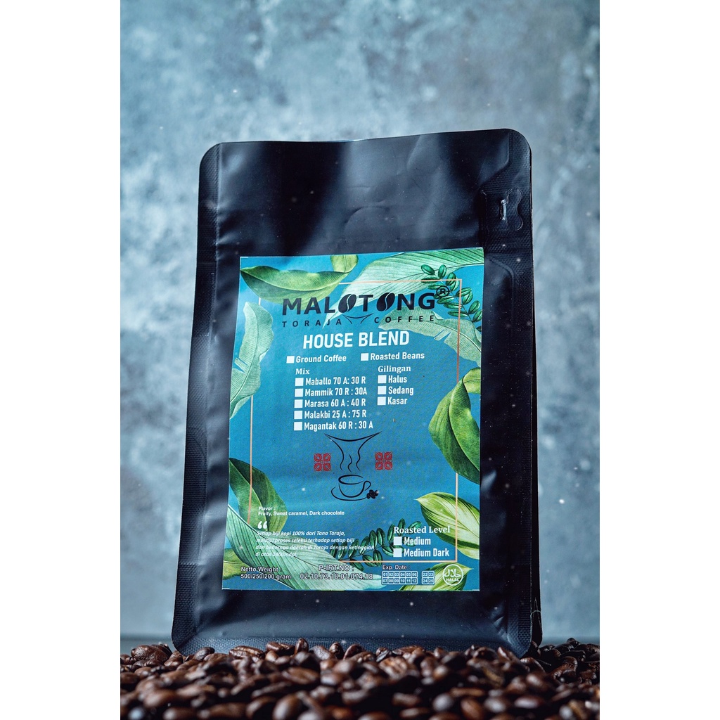 Jual Malotong Kopi House Blend Malakbi 200 Gram Biji Kopi Dan Kopi Bubuk Kopi Susu Espresso 8146