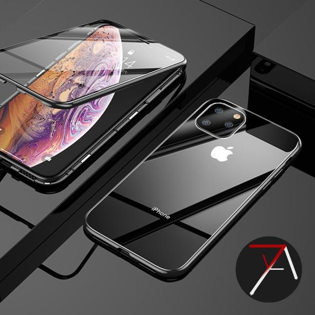 Iphone 11 Iphone11 Double Side Glass Magnetic Case Cover - Hitam