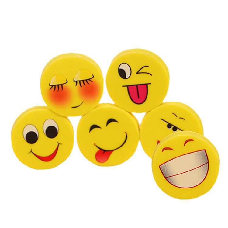 Penghapus Bentuk Emoji Smile Mini Perlengkapan Alat Tulis Anak ST0014