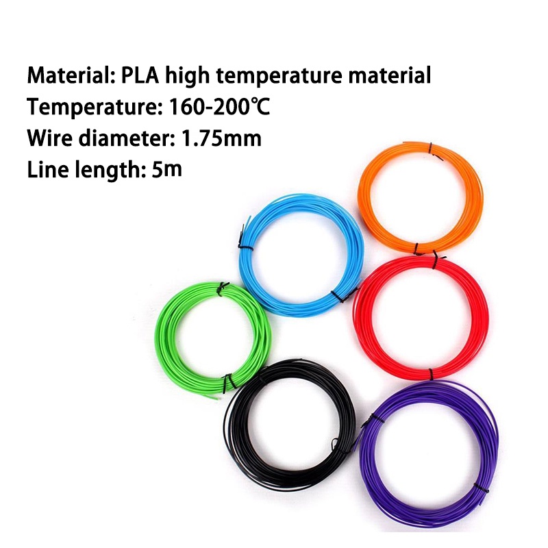 【10-20 Warna 5 Meter】3D Printer Filament/Printing Filament Untuk 3D Printer/Filament Refill PLA