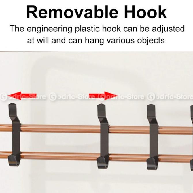 L-Shape Rak Hanger Serbaguna Gantungan Pakaian Baju Topi Buku Sepatu