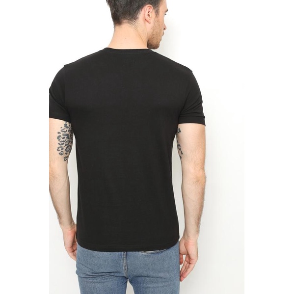 GTEE MEN KAOS POLOS KERAH ROUND NECK BLACK - L