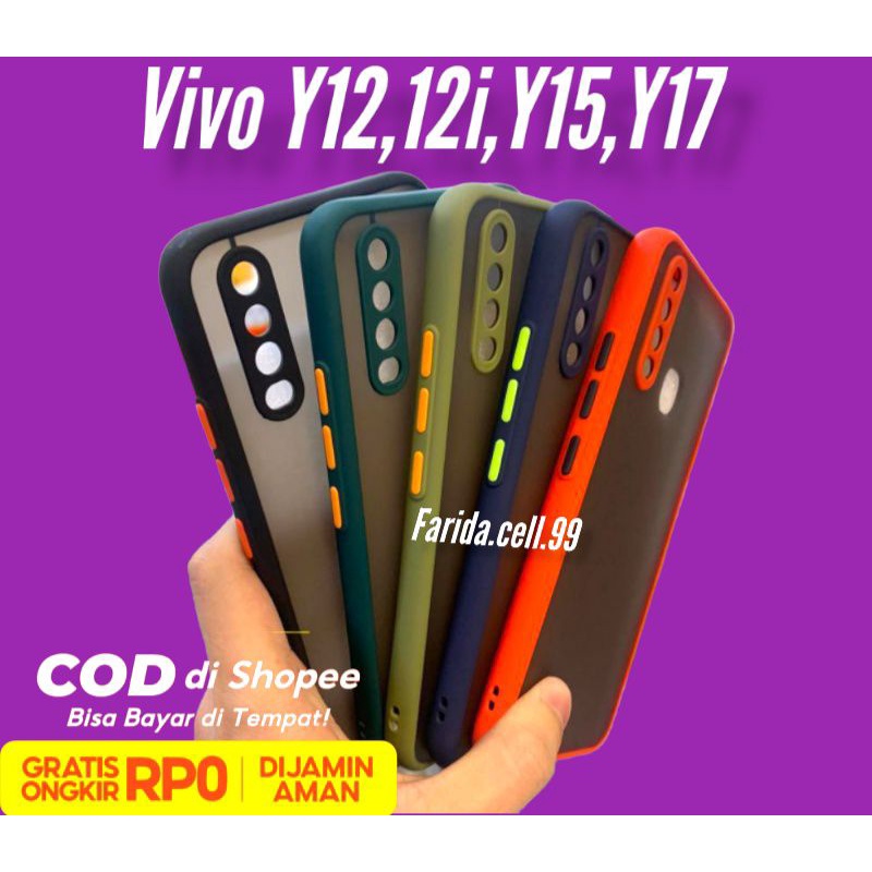 Case vivo y12/y12i/y15/y17 My choice Original + Ring Kamera / Pelindung Kamera