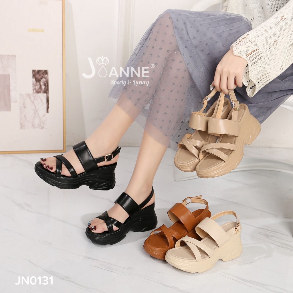 JOANNE Highsole Wedges Sandals Slingback Straps Shoes #JN0131 ORIGINAL