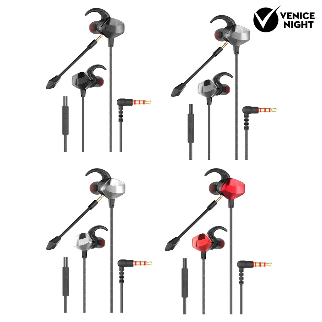 (VNEP) (Berkabel) GM 007 Universal Earphone dengan Mikrofon In-ear Earbuds untuk Gaming