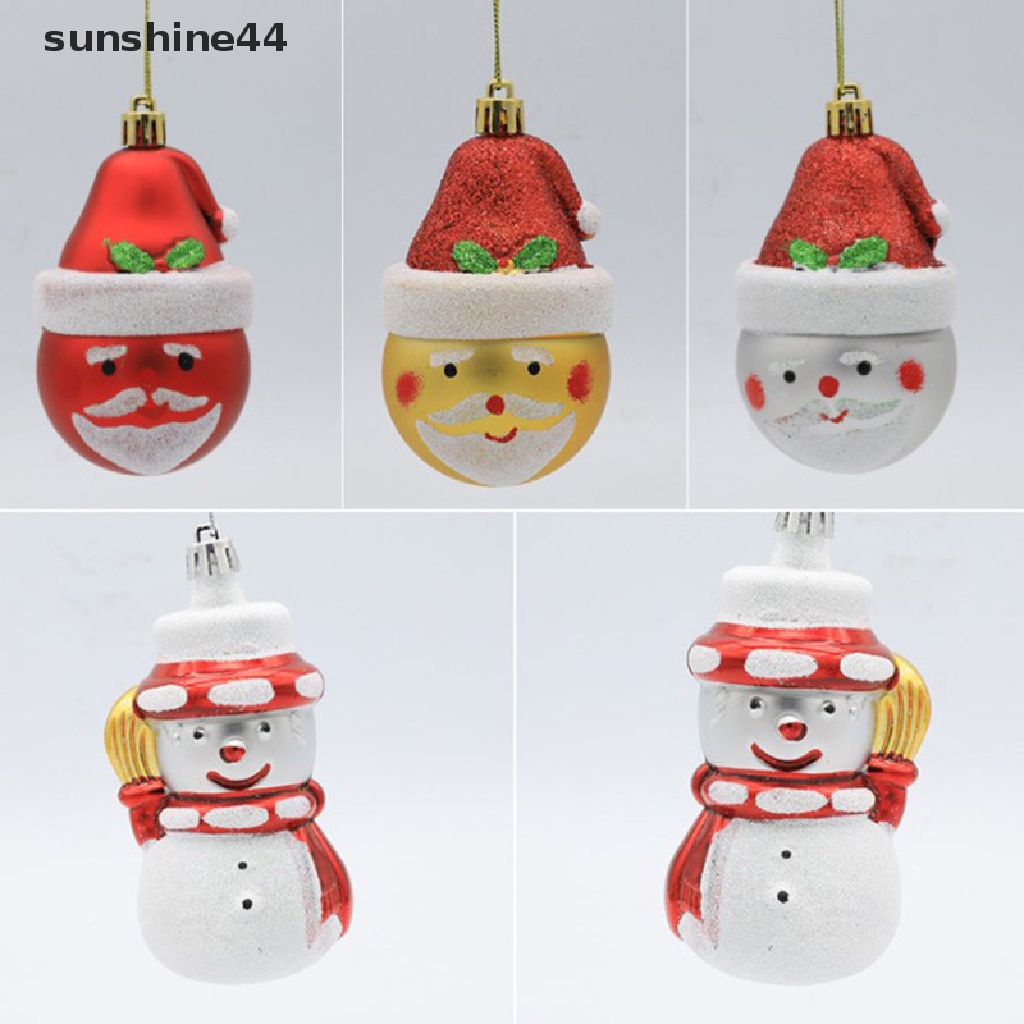Sunshine 2 / 3Pcs Liontin Gantung Bentuk Santa Claus Untuk Dekorasi Pohon Natal