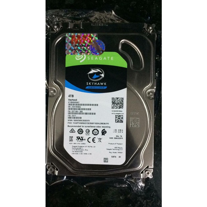 Seagate 4Tb Khusus Cctv Skyhawk Garasni Resmi Hdd 4Tb Cctv #Original