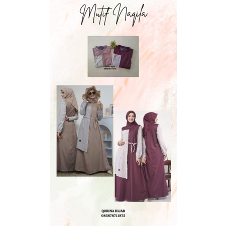 Gamis mutif terbaru / mutif naqila / gamis katun / gamis dewasa / gamis remaja