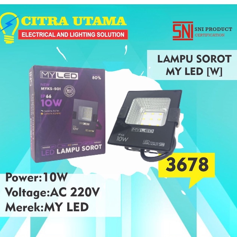 LAMPU SOROT LED 10WATT OUTDOOR