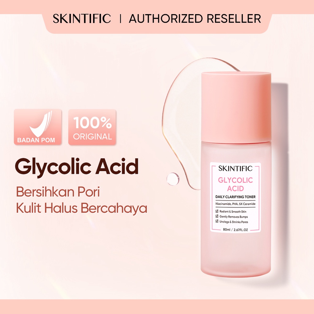 Skintific Glycolic Acid Daily Clarifying Toner - 80ml