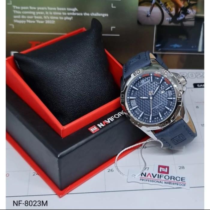 Jam Tangan Pria Analog Fashion Naviforce NF-8023 Kulit Original