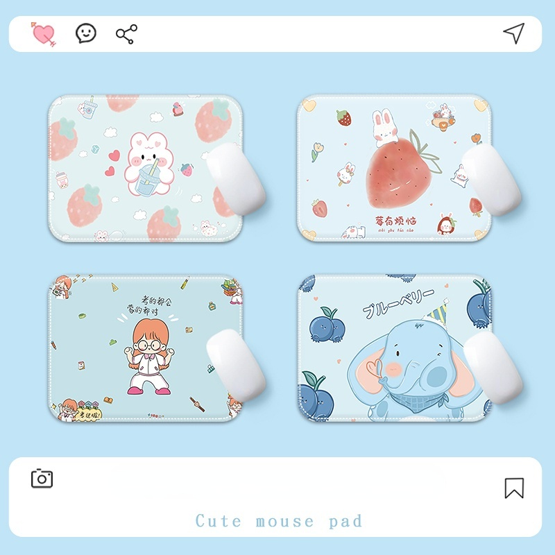 Mouse Pad Tebal Anti Slip Motif Kartun Bisa Dicuci Untuk Laptop / Komputer