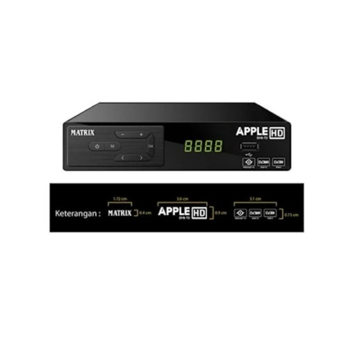 Tv Digital Full HD - STB - Set Top Box TV Digital Matrix DVB T2 Apple