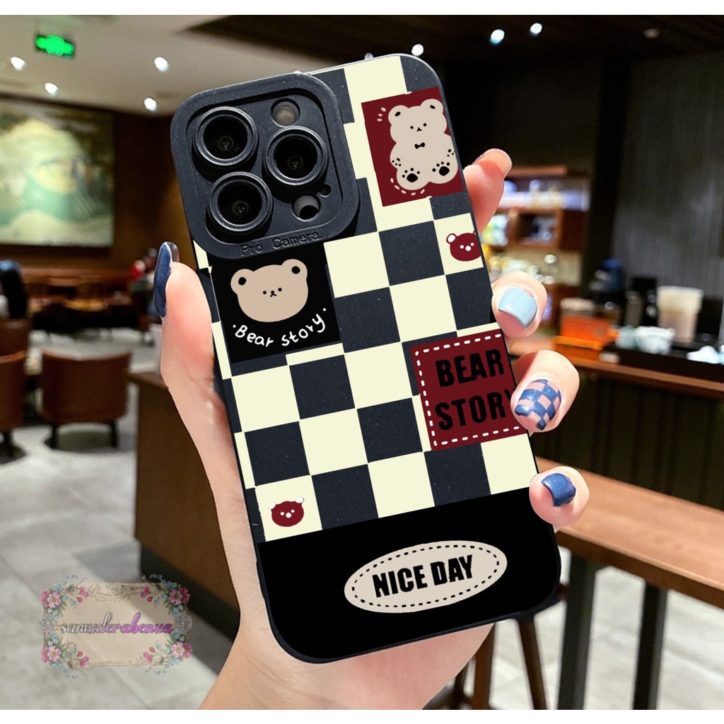 SS118 CASING SOFTCASE BEAR STORY OPPO A71 A74 A95 A76 A36 A83 F1S A59 F5 YOUTH F7 F11 RENO 4 4F F17 PRO 5 5F F19 PRO 6 7 8 7Z A96 SB4442