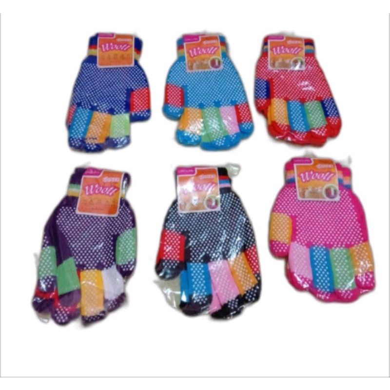 SARUNG TANGAN WANITA DEWASA / SARUNG TANGAN WANITA WOOLL / SARUNG TANGAN WANITA BINTIK BINTIK / SARUNG TANGAN LEMBUT