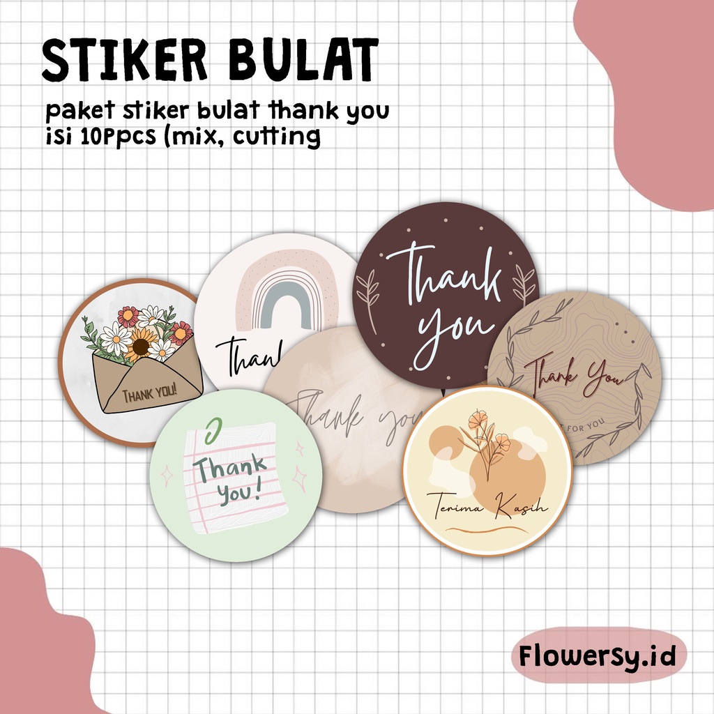 

STIKER BULAT/STIKER THANK YOU/ STIKER THANKS FOR ORDER