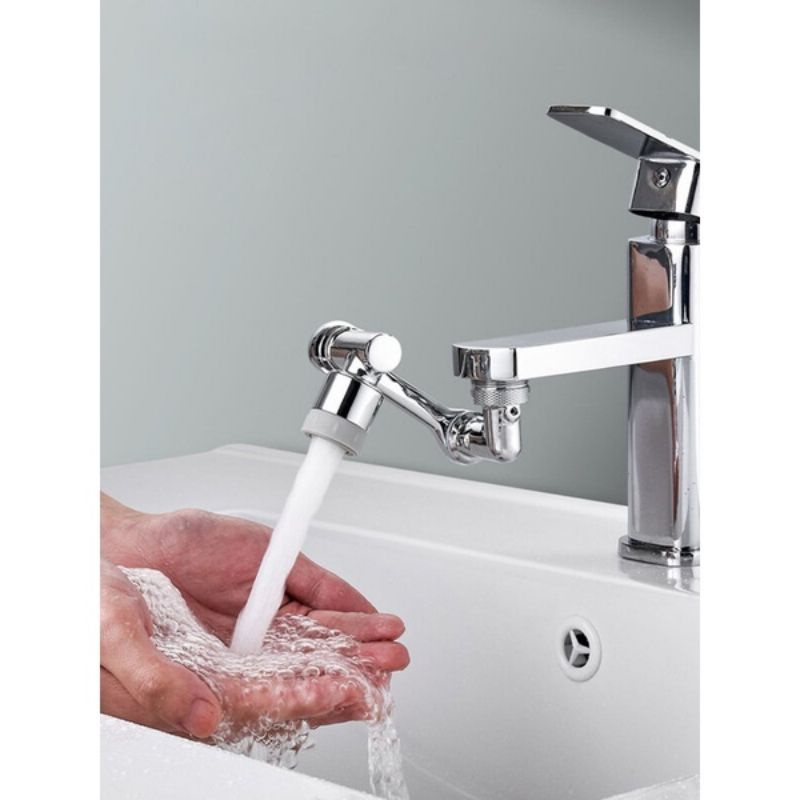 Saringan Sambungan Kran Kran Air Penghemat Air Spiral Shower / Universal 1080° Rotasi Kran Extender 