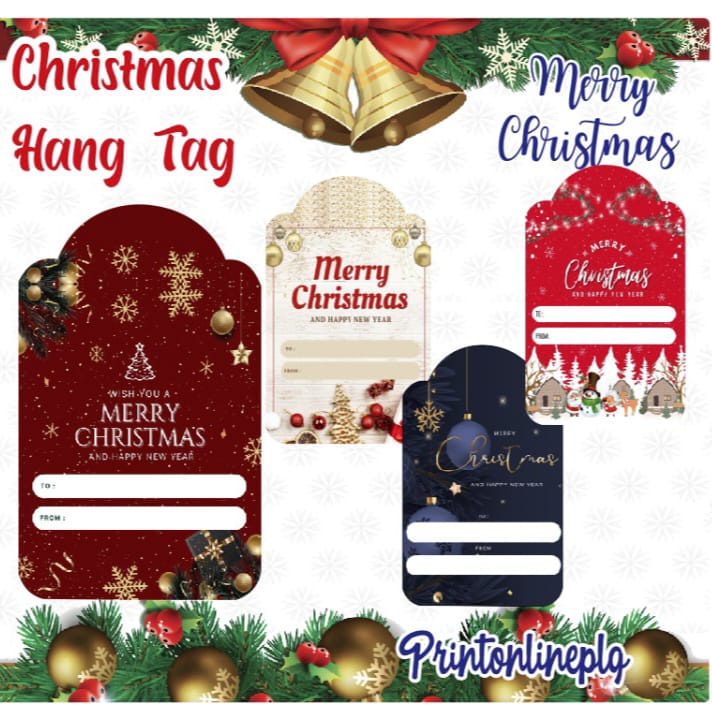 

Hang Tag Christmas Thank you Card Natal