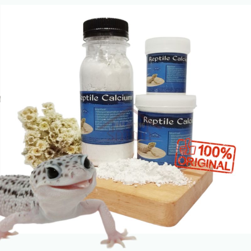 Kalsium gecko reptile calcium bubuk obat vitamin mbd metabolic bone disease tulang kaki geko iguana bearded dragon bengkok lemas suplemen kesehatan tulang heean reptil