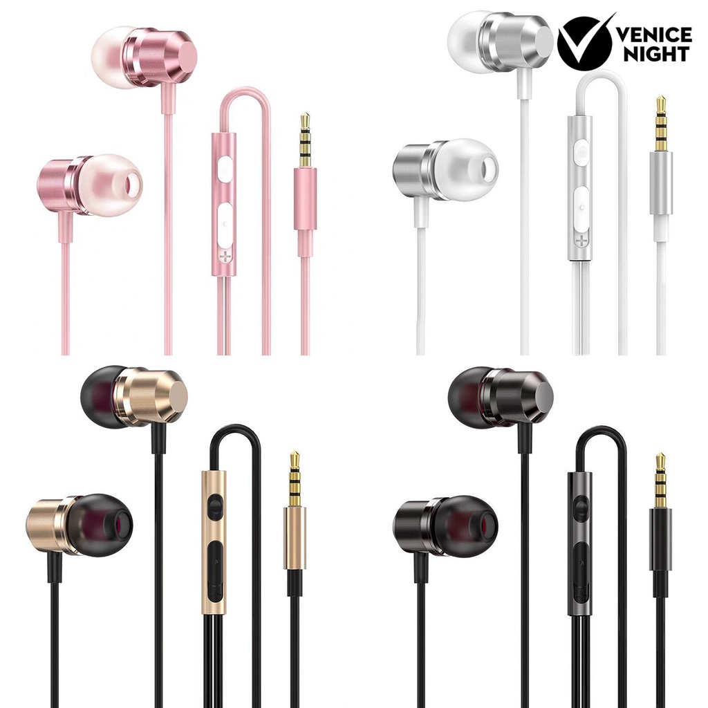 (VNEP) (Berkabel) ic 3.5mm In-ear Heavy Bass Stereo Sport Earphone dengan Mikrofon