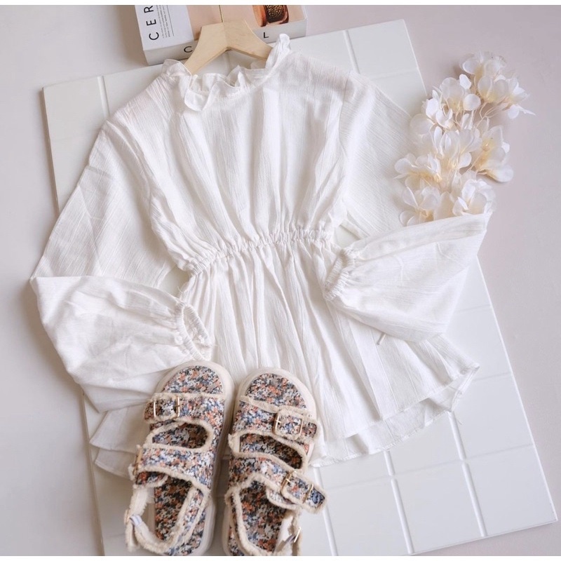SITA BLOUSE KERUT PINGGANG POLOS PEPLUM / OLLA BLOUSE POLOS / MYRA TOP BLOUSE
