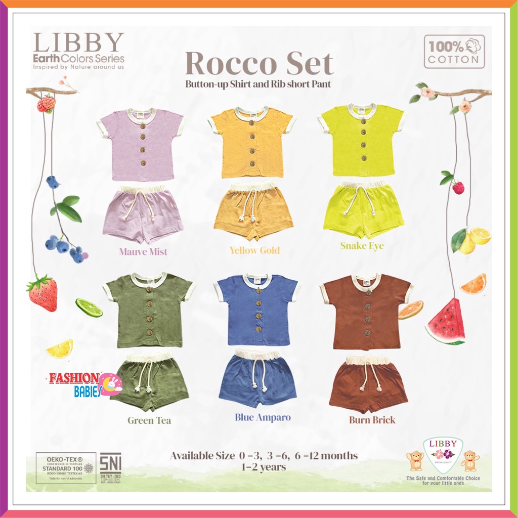 NEW LIBBY ROCCO SET CELANA PENDEK | SETELAN KANCING PENDEK ❤ Fashionbabies ❤