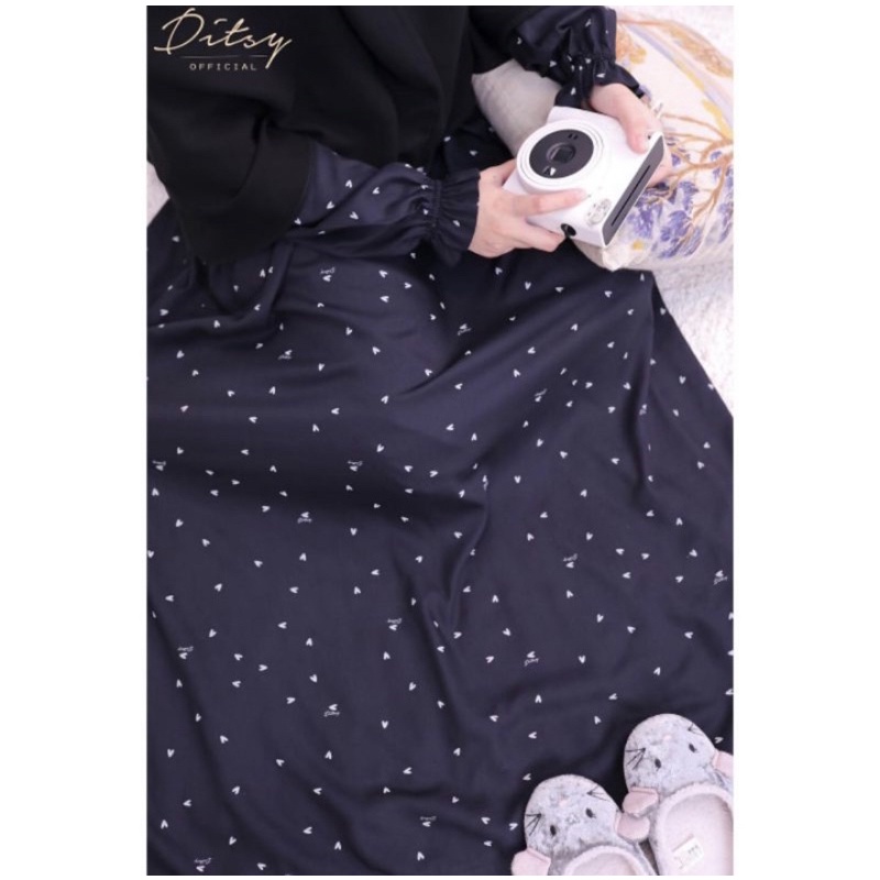 PRELOVED - Ditsy Amore Jetblack - Size L