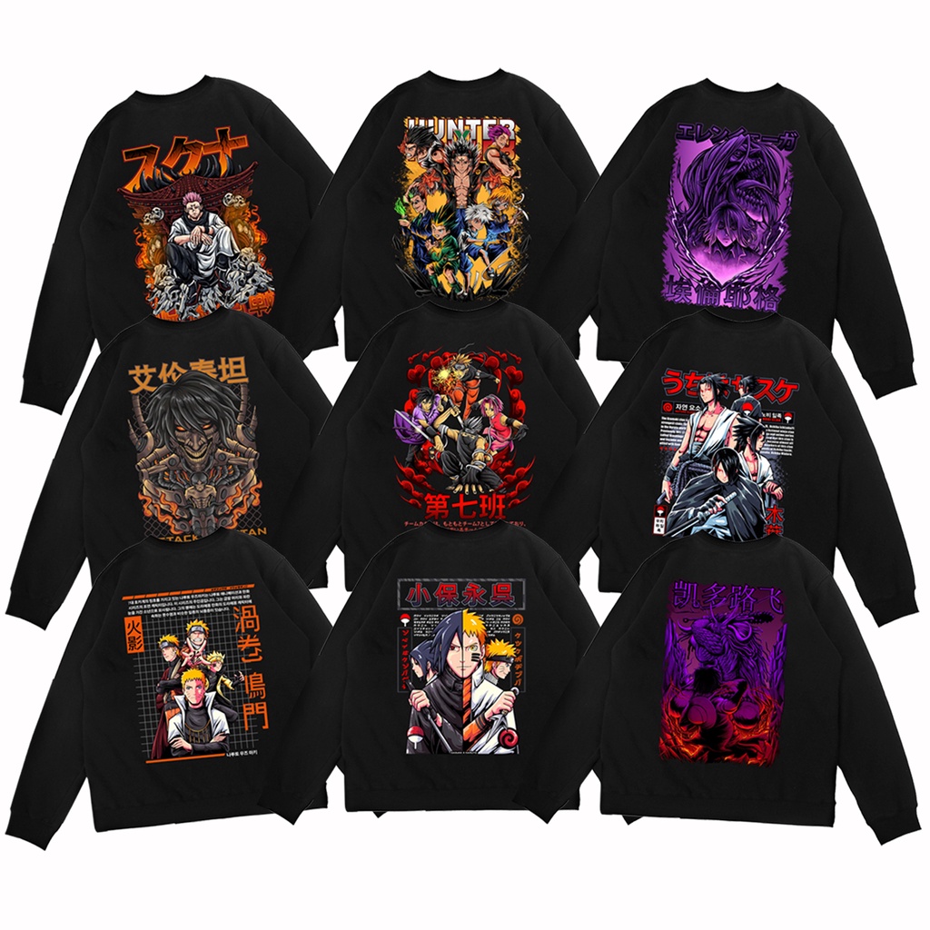 Sweater Crewneck Anime Manga Naruto 7 Team Sasuke Uchiha Madara Uchiha Uzumaki Sweater Attack On Titan AOT Eren x Cyber Sweater Hunter x Hunter Sweater Ryomen Sukuna Jujutsu Kaisen Sweater Kaido Luffy One Piece SIGN CLOTH