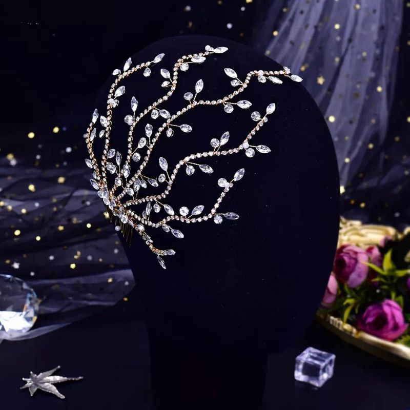 Crystal rhinestone wedding haircomb