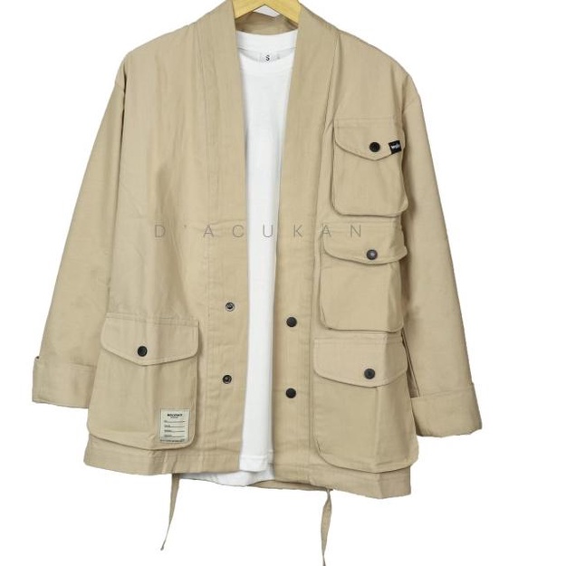 Autum Outer Kimono Pria Loose Casual - Navy, L