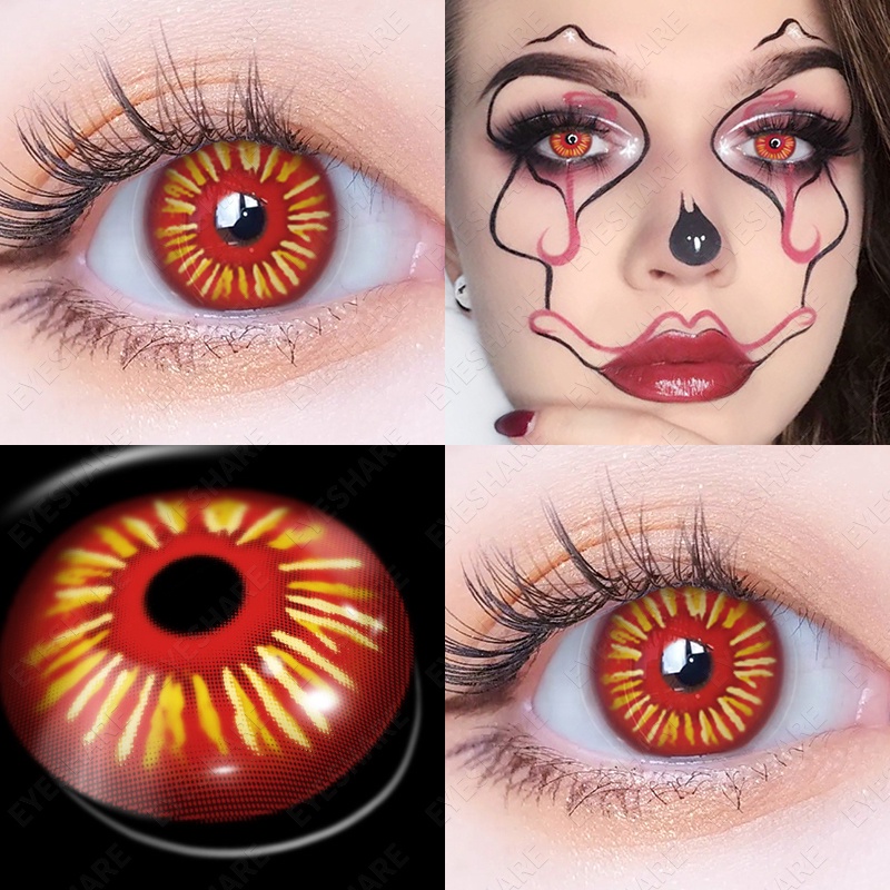 [✅COD] Softlens Mata Normal Softlens Cosplay Karakter Warna Sepasang lensa kontak berwarna softlen big eyes AYY Halloween soflens