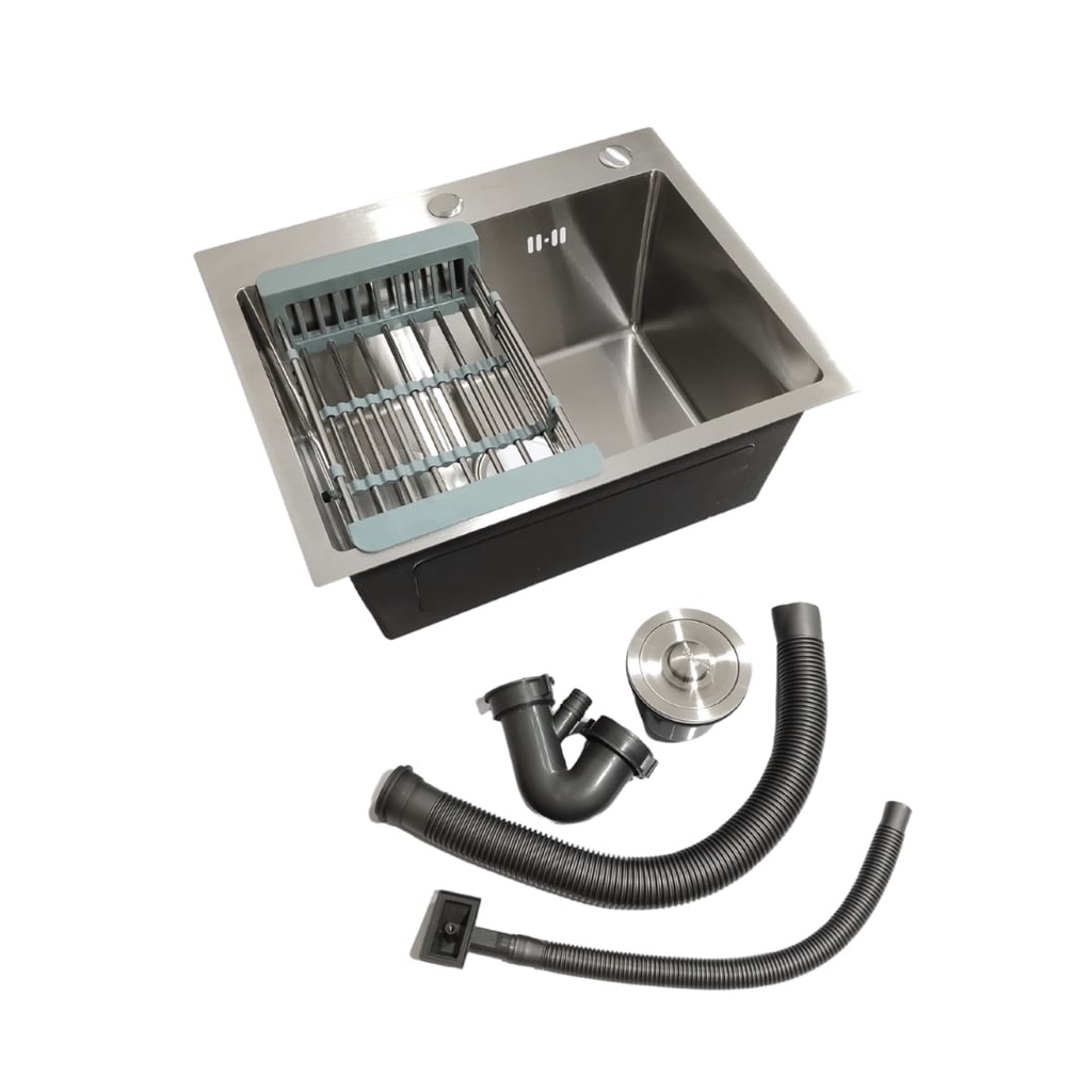 Bak Cuci Piring Stainless 52Cm x 43Cm + Afur + Selang (G7207)