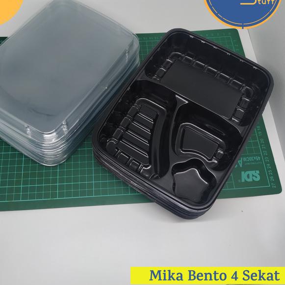 tray bento 4 sekat bintang / mika bento sekat 4