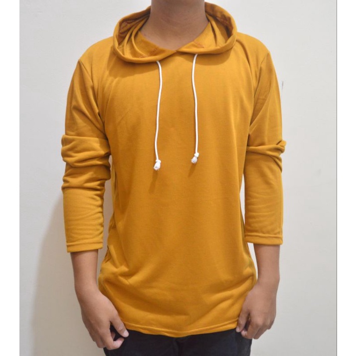 Hoodie Kupluk Lengan panjang POLOS / kaos hoodie pria Distro Ori / kaos hoodie pria lengan Panjang /