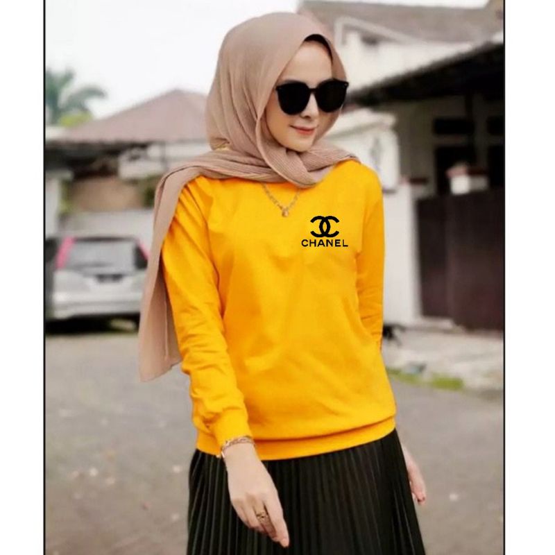 Baju lengan panjang wanita Logo Cnl keren bahan adem bagus / kaos kekinian