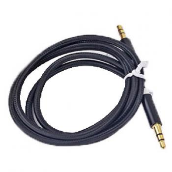 GS8U Hifi Gold Plated Kabel Audio Aux Nylon Audio Beats 3.5 Mm To 3.5 Mm Black Or-i