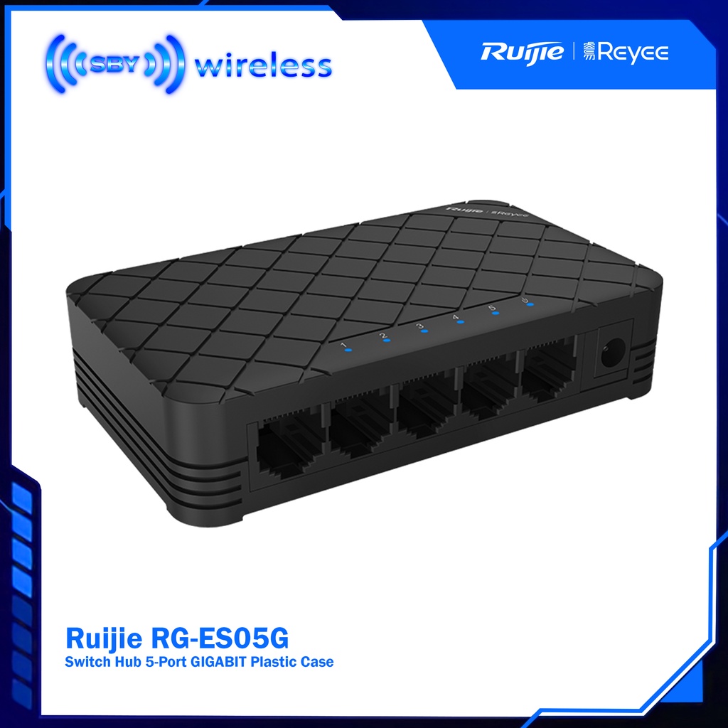 RUijie Reyee RG-ES05G Switch Hub 5-Port GIGABIT Plastic Case