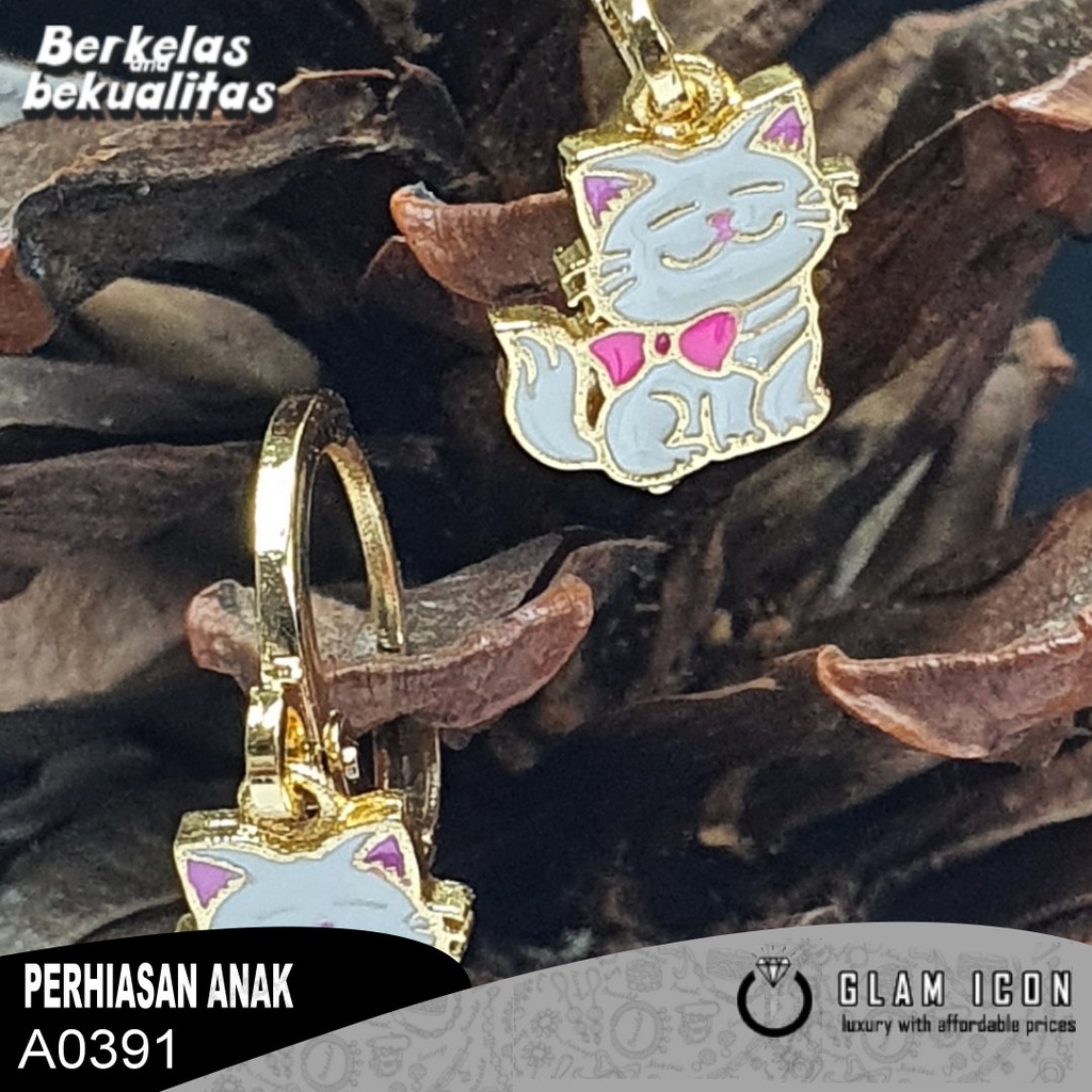 Anting anak karakter  Kucing senyum A0391 AAG