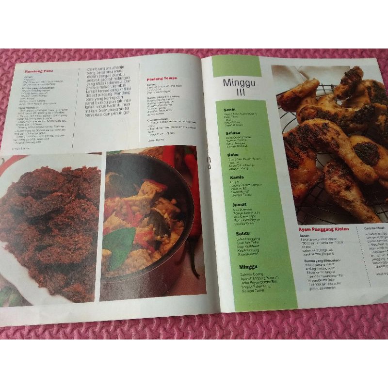 Booklet masakan majalah Femina lawas Januari 1990