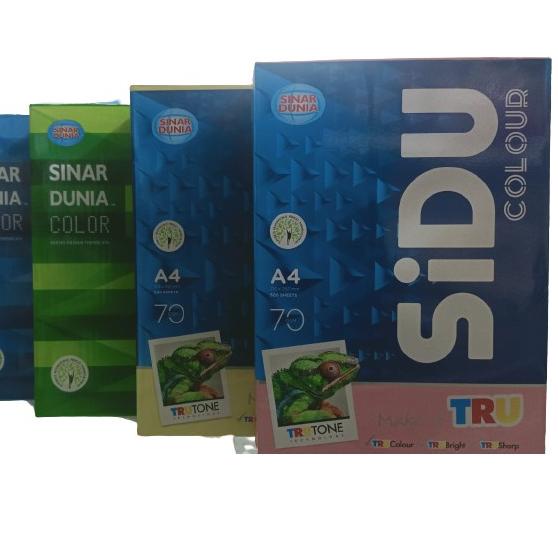 

£ ( 50 LEMBAR ) KERTAS HVS WARNA SIDU F4 / A4 70 GSM ㅋ