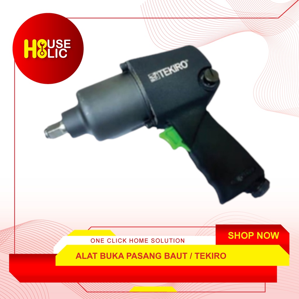 TEKIRO Mesin Alat Buka Pasang Baut Air Impact Wrench 1/2&quot; Twin Hammer